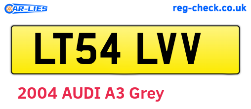 LT54LVV are the vehicle registration plates.