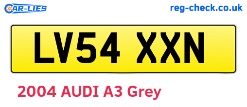 LV54XXN are the vehicle registration plates.