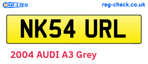 NK54URL are the vehicle registration plates.