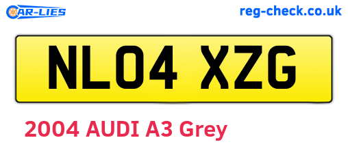 NL04XZG are the vehicle registration plates.