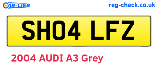 SH04LFZ are the vehicle registration plates.