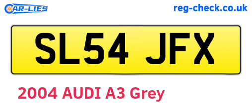 SL54JFX are the vehicle registration plates.