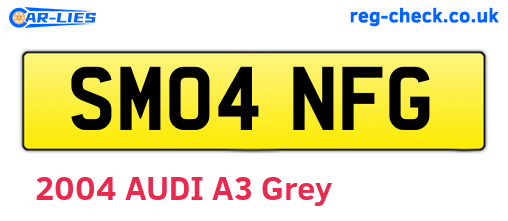 SM04NFG are the vehicle registration plates.