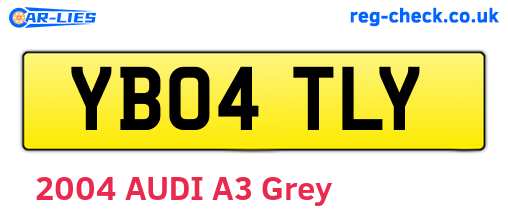 YB04TLY are the vehicle registration plates.