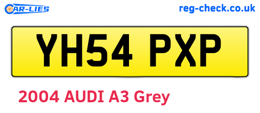 YH54PXP are the vehicle registration plates.