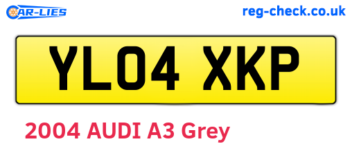 YL04XKP are the vehicle registration plates.