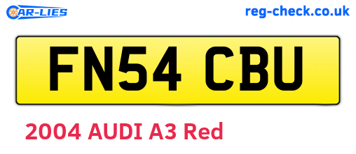 FN54CBU are the vehicle registration plates.