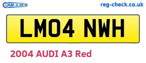 LM04NWH are the vehicle registration plates.