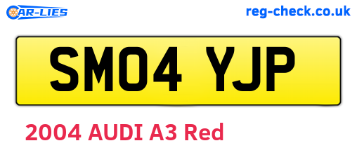 SM04YJP are the vehicle registration plates.