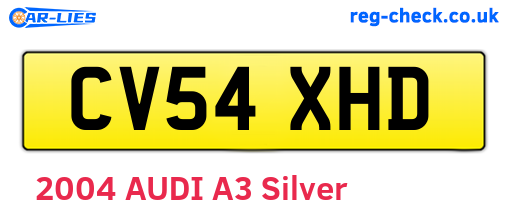 CV54XHD are the vehicle registration plates.