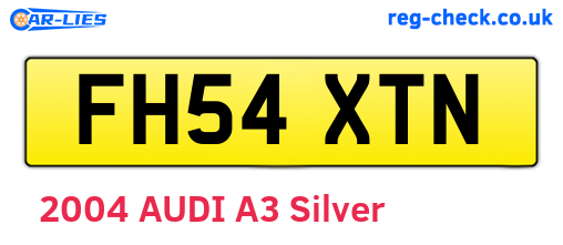 FH54XTN are the vehicle registration plates.
