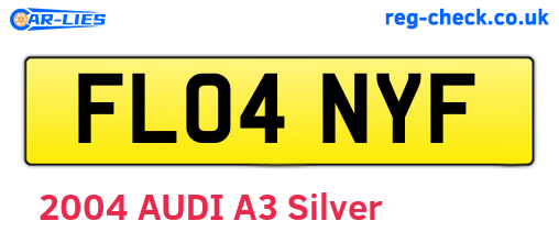 FL04NYF are the vehicle registration plates.