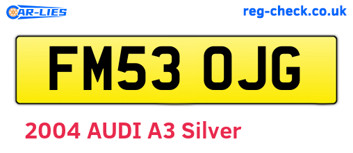 FM53OJG are the vehicle registration plates.