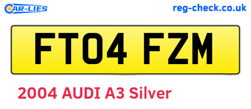 FT04FZM are the vehicle registration plates.