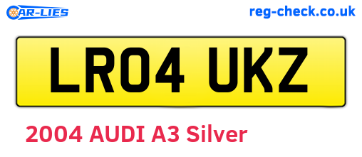 LR04UKZ are the vehicle registration plates.