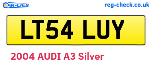 LT54LUY are the vehicle registration plates.
