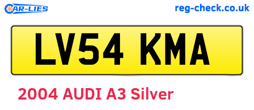 LV54KMA are the vehicle registration plates.