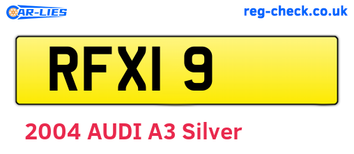 RFX19 are the vehicle registration plates.