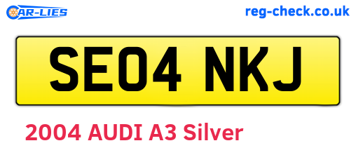 SE04NKJ are the vehicle registration plates.
