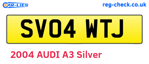 SV04WTJ are the vehicle registration plates.