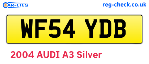 WF54YDB are the vehicle registration plates.