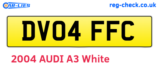 DV04FFC are the vehicle registration plates.