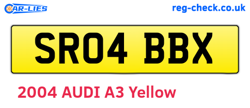 SR04BBX are the vehicle registration plates.