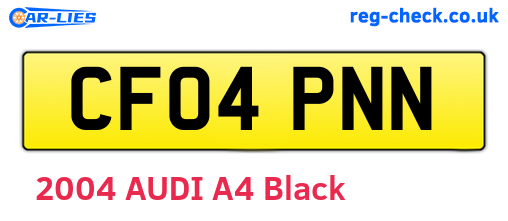 CF04PNN are the vehicle registration plates.