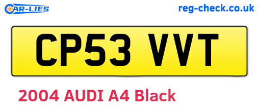 CP53VVT are the vehicle registration plates.