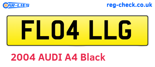 FL04LLG are the vehicle registration plates.