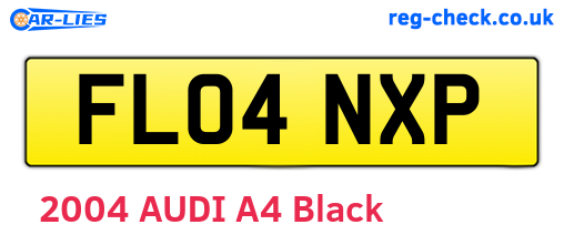 FL04NXP are the vehicle registration plates.