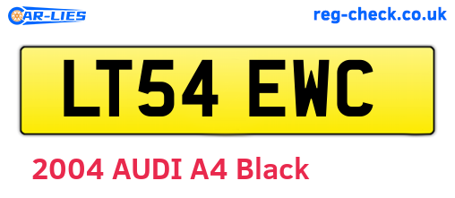 LT54EWC are the vehicle registration plates.