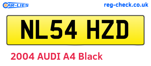 NL54HZD are the vehicle registration plates.