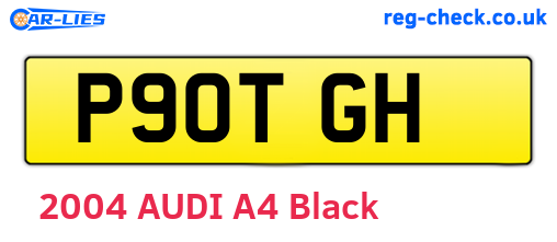 P90TGH are the vehicle registration plates.