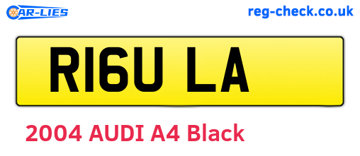 R16ULA are the vehicle registration plates.
