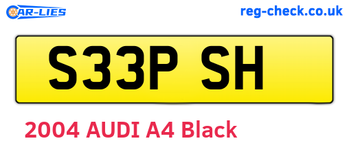 S33PSH are the vehicle registration plates.