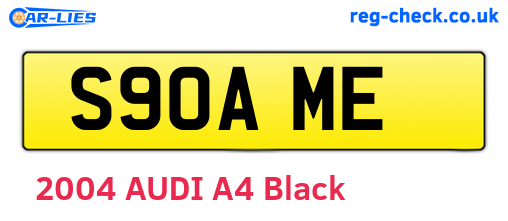 S90AME are the vehicle registration plates.