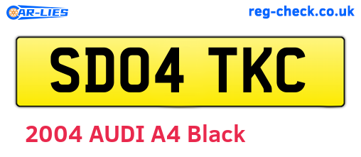 SD04TKC are the vehicle registration plates.