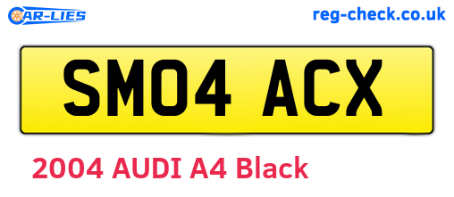 SM04ACX are the vehicle registration plates.