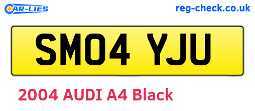 SM04YJU are the vehicle registration plates.