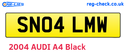 SN04LMW are the vehicle registration plates.