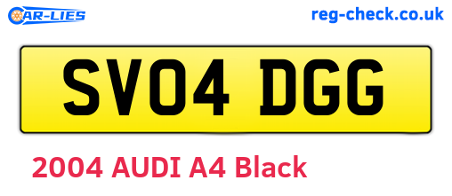 SV04DGG are the vehicle registration plates.