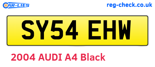 SY54EHW are the vehicle registration plates.