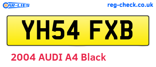 YH54FXB are the vehicle registration plates.
