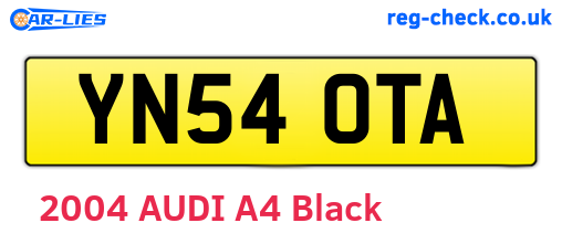 YN54OTA are the vehicle registration plates.