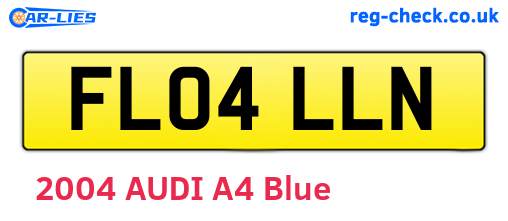 FL04LLN are the vehicle registration plates.