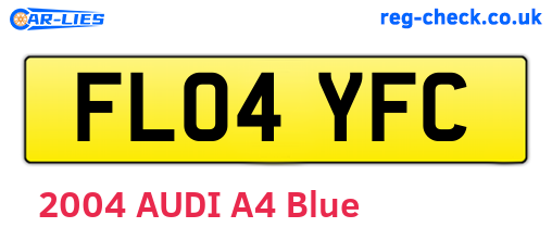 FL04YFC are the vehicle registration plates.