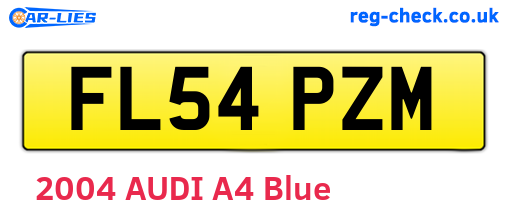 FL54PZM are the vehicle registration plates.