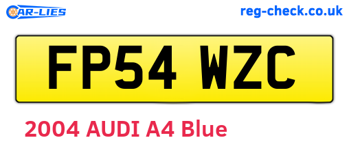 FP54WZC are the vehicle registration plates.