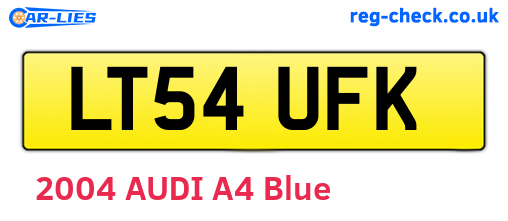LT54UFK are the vehicle registration plates.